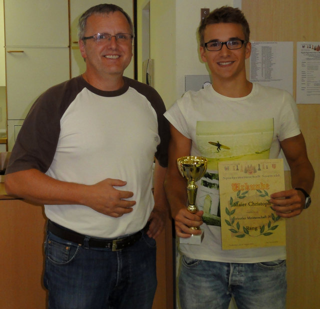 Obmann der Spielgemeinschaft Sauwald und Turniersieger Christoph Maier | Foto: Spielgemeinschaft Sauwald