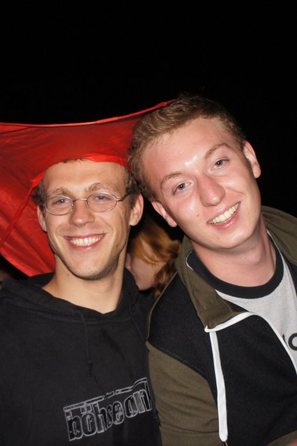 In bester Laune: Markus Pschernig und Niklas Bugelnig (von links)