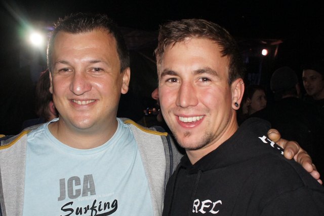 Bernd Pichler mit Christian Lerchbaumer (von links)