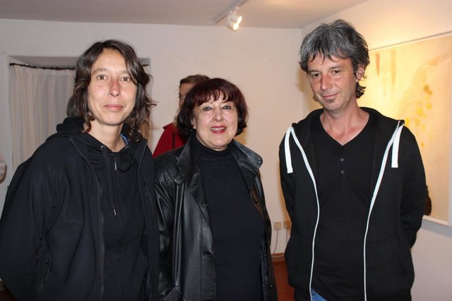 Künstler unter sich - Uschi Tiefengraber, Charlotte Friedl und Dietmar Tiefengraber, v.l.