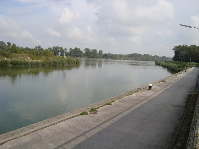 Treppelweg am Praterspitz neben der Einfahrt in den Freudenauer Hafen