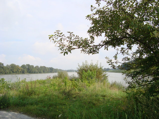 Das Ende vom Praterspitz an der Mündung vom Donaukanal in die Donau