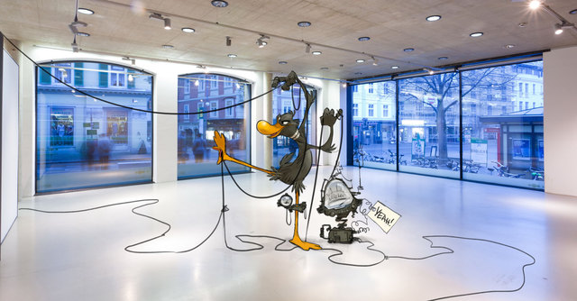 Ungewöhnlicher Besuch: Im Designforum können zurzeit Enten besichtigt werden. | Foto: Florian Satzinger