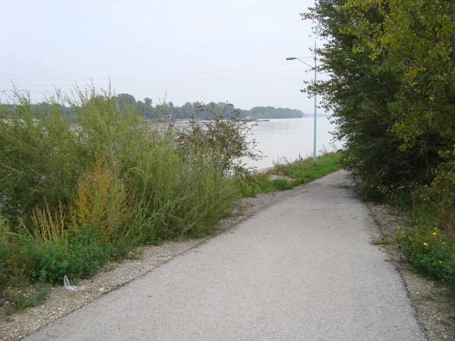 Treppelweg neben der Donau zur Wartelände