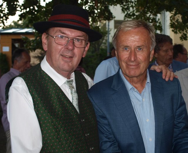 Sepp Weber traf Josef Hickersberger und am Droßer Dorffest. | Foto: Foto: privat