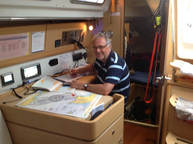 Christian Haidinger vom Yachtclub Braunau-Simbach am Navigationstisch. | Foto: privat