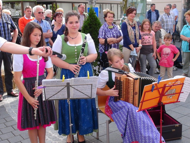 Die musikalische Begleitung der Kindervolkstanzgruppe St. Nikolai im Sausal.