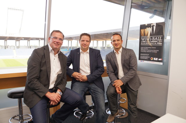 Gastronomie, Wirtschaft und Marketing an einem Tisch: Leo Graf, Mario Burger und Matthias Weiländer.