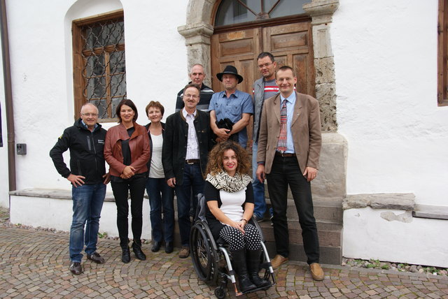 Die Landecker Delegation: Christian Mayer, Waltraud Handle, Evi Jörg, Walter Stefan, Kurt Tschiderer, Sandra Careccia, Christian Strum, Gerald Jochum und Christian Stamper (Land Tirol).