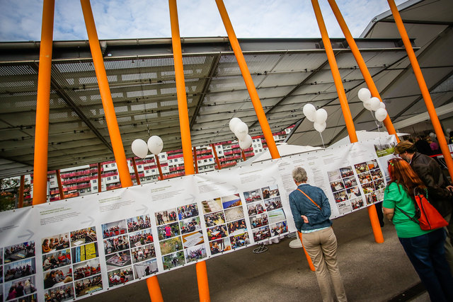 Beim Grätzelfest konnten sich Interessierte und Anrainer über das neue Leitbild Nordbahnhof informieren. | Foto: Christian Fürthner/MA 21