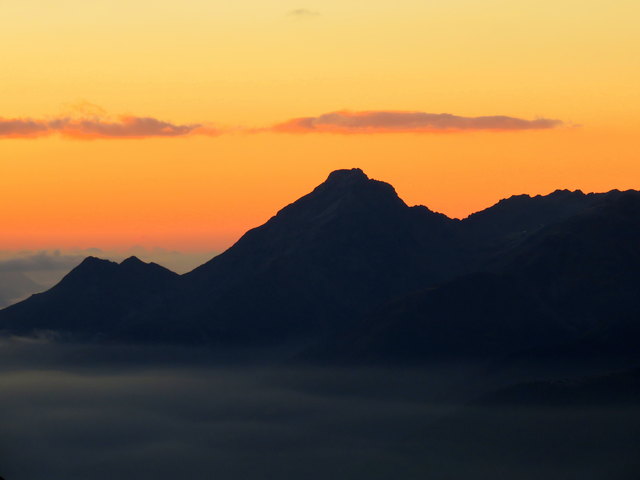 7.00 Uhr früh...unten im Tal hängt noch der Nebel