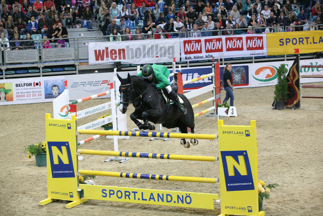 Am Parcours: Dieter Köfler sprang sich mit seinem Pferd Askaban unter die Top-Ten | Foto: KK