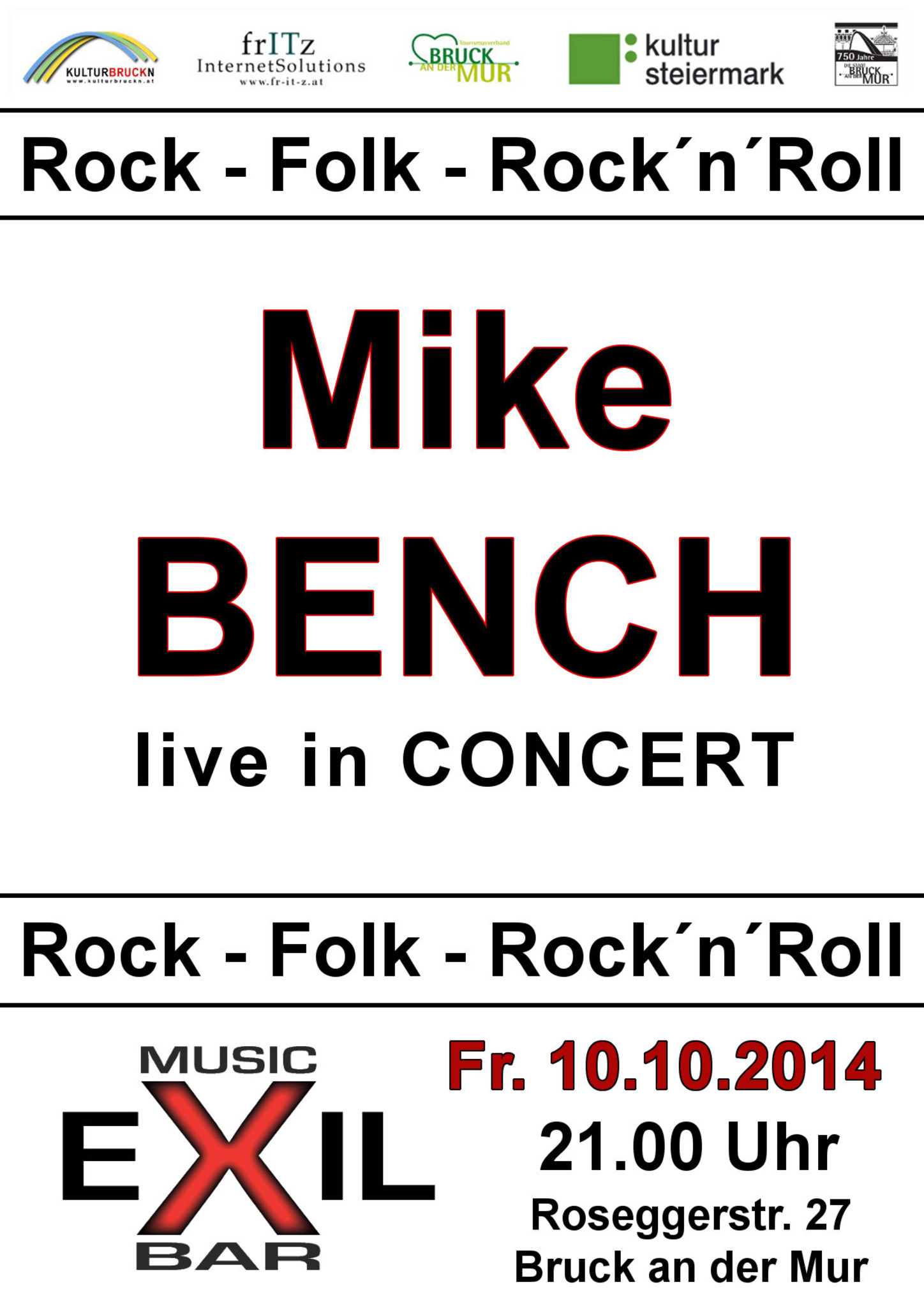 Mike Bench - Rock/Folk/Rock´n´Roll - Bruck an der Mur