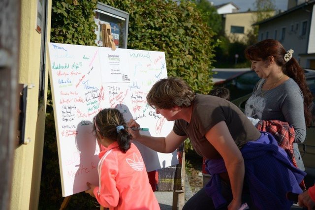 Eine "Wortspiel-Zone" gab es beim Wandertag in Rottenmann. | Foto: Projektgruppe Zusammenleben in Vielfalt Rottenmann