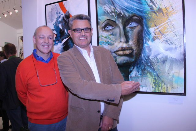 Franz Rindfleisch und Armin Stotter interessieren sich für die Kunst.
