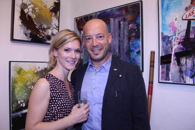 Platzierten sich in der New York-Ecke der Ausstellung: Elke und Daniel Dieplinger