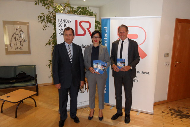 Projektpartner: Rechtsanwälte-Präsident Gernot Murko, HTL-Dir. Silke Bergmoser, LSR-Präsident Rudolf Altersberger (v.l.)