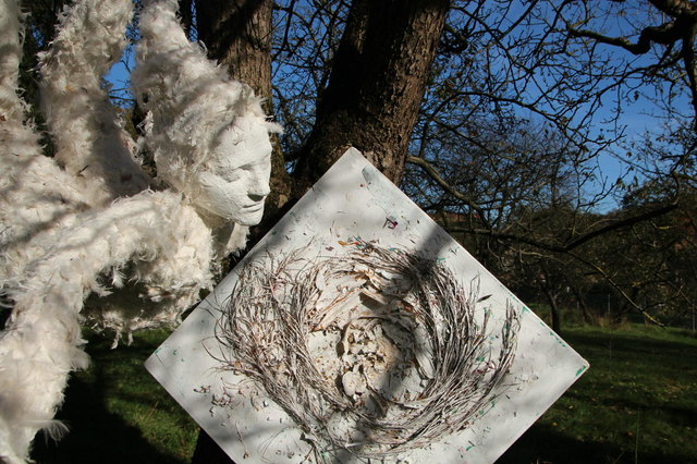 Skulptur von Clio Hollborn in der Villa Wiental.