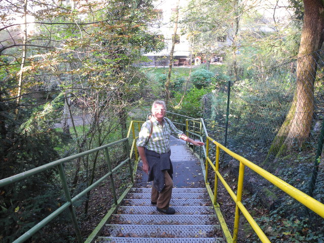 Diese Treppe führt nach Sievering