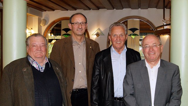 Bezirksversammlung Seniorenbund: Georg Juen, Toni Mattle, Josef Schlögl und Hans Kreuzer. | Foto: VP/Mattle