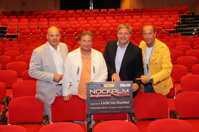 Gemeinsam für den guten Zweck: Robert Mack, Gottfried Würcher, Günther Albel und Wolfgang Kudler