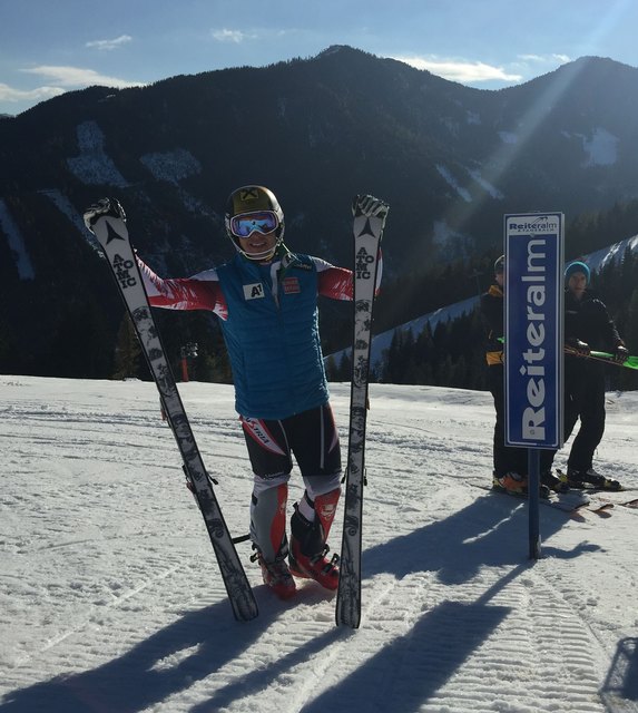 Freute sich über die guten Pistenverhältnisse in Pichl-Preunegg: Marcel Hirscher. | Foto: Reiteralm Bergbahnen