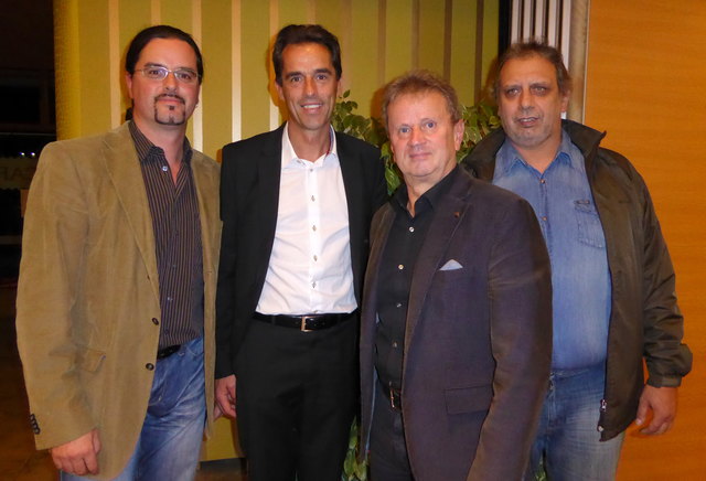 Christoph Peer (Communalp), Walter Peer (GF Communalp), Bürgermeister Werner Entner und Vize-Bgm. Harald Mair.
