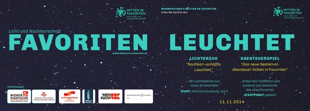 Flyer "Favoriten Leuchtet" Seite 1