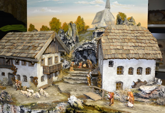 Nachbildung Pfaffstätter Krippe: Das Original entstand zwischen 1730 und 1860.