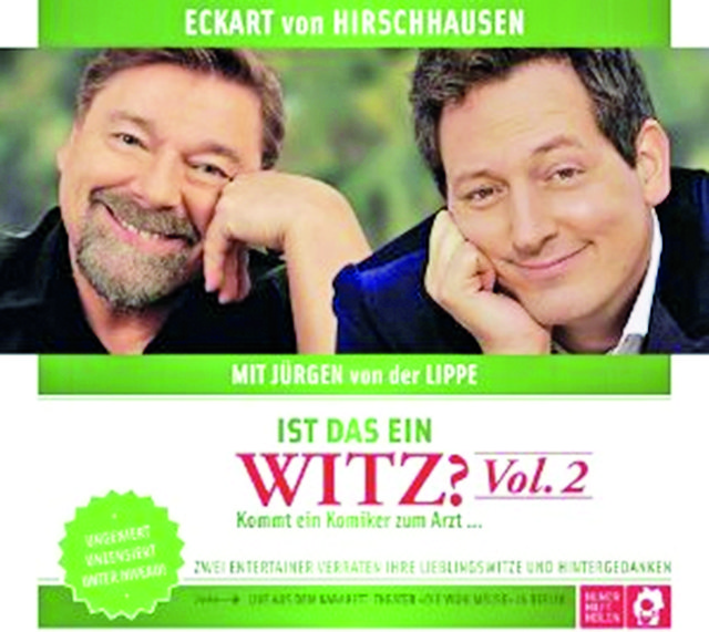 Nach dem Bestseller-Erfolg des Formates "Ist das ein Witz?" mit Hellmuth Karasek begegnet Eckhart von Hirschhausen jetzt dem begnadeten Witzeerzähler Jürgen von der Lippe. Das Duo lässt keine Gelegenheit aus, ausgelassen zu sein. CD: 11,99 Euro, Download: 10,19 Euro | Foto: Der Hörverlag