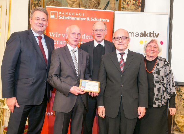Bei der Preisverleihung in Wien.