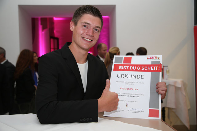 Roland Goller aus Stuhlfelden ist "Salzburgs Lehrling 2014“ | Foto: WK