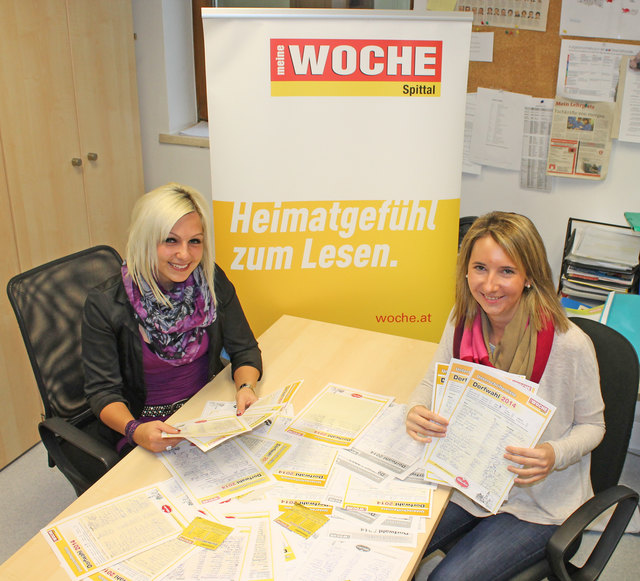 Beim Auszählen der zahlreichen Stimmen: Redakteurin Natalie Schönegger und Kreativassistentin Bianca Unterlerchner (von links)