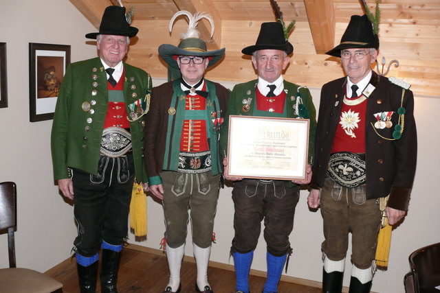 v.l.n.R.: Hptm. Rathgeber, Hptm. Oberhofer, Zgf. Wildauer, Mjr. Frötscher