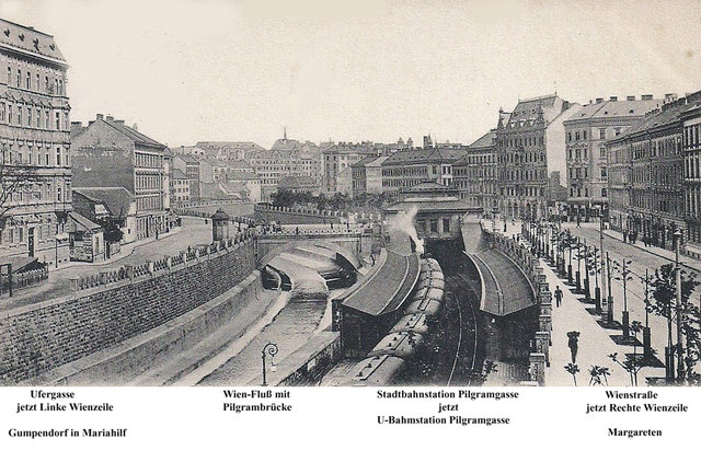 Als auf der U-Bahnlinie U4 die Stadtbahn Wiental noch mit Dampfloks geführt wurde