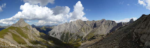Galtseitejoch, Blick zum Muttekopf
