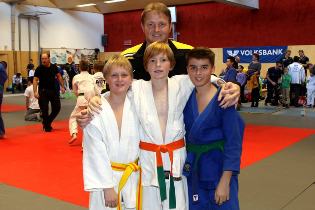 Die Mattersburger Judoka v.l.n.r Leitner Timo, Puntigam Andreas und Prenner Julian