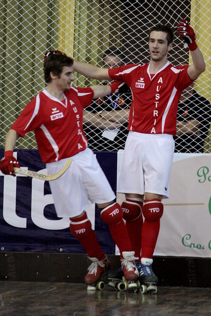 David Huber (li.) und Manuel Parfant schossen Österreich zum Titel