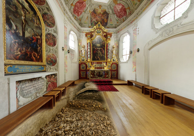 Josefskapelle vor und nach der Grabung/Restaurierung | Foto: Klaus Karnutsch