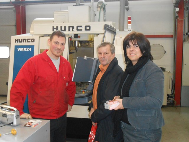KR Rudolf Havlicek (m) mit mit KR Andrea Kargl-Wartha (Vorsitzende der ÖAAB/AK-Fraktion) bei einem Betriebsbesuch.