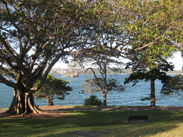 Ruhepol auf der Promenade mit Blick zur ehemaligen Gefängnis-Insel.