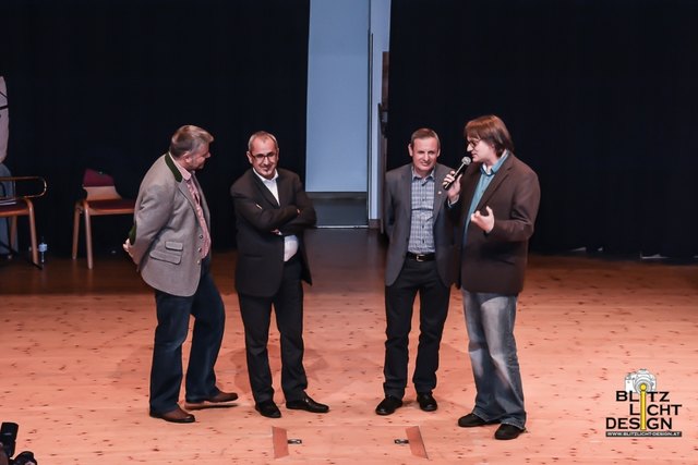 Auch die 3 Bürgermeister aus Serfaus, Fiss und Ladis - Paul Greiter, Markus Pale und Toni Netzer - wurden von Moderator Alexander Kröll zum Thema LeWeSo befragt