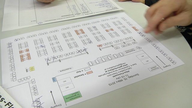 Standgebühr bar zahlen und Platz fixieren