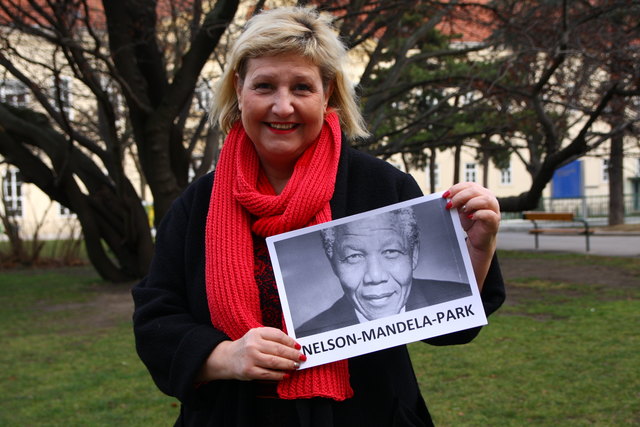 Die Alsergrunder Bezirksvorsteherin Martina Malyar wünschte sich im Jänner einen Nelson-Mandela-Park bei der Votiv-Kirche. Doch die Opposition im Bezirk legte sich quer. | Foto: bz/Zeidler