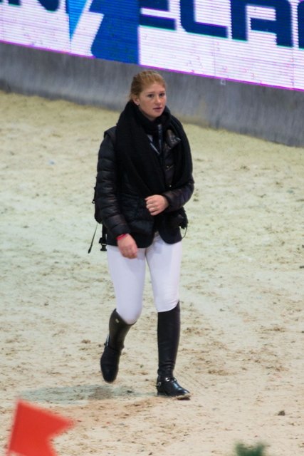 Jenifer Gates auf ihrem Pferd Lord Levisto beim Reitturnier Mevisto Amadeus Horseindoors in der Salzburgarna. | Foto: Neumayr/MMV