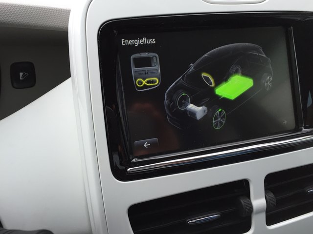 Energie, die verbraucht wird, wird in Grün angezeigt