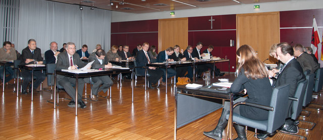 Der Gemeinderat bei der letzten Sitzung des Jahres 2014. | Foto: Handler