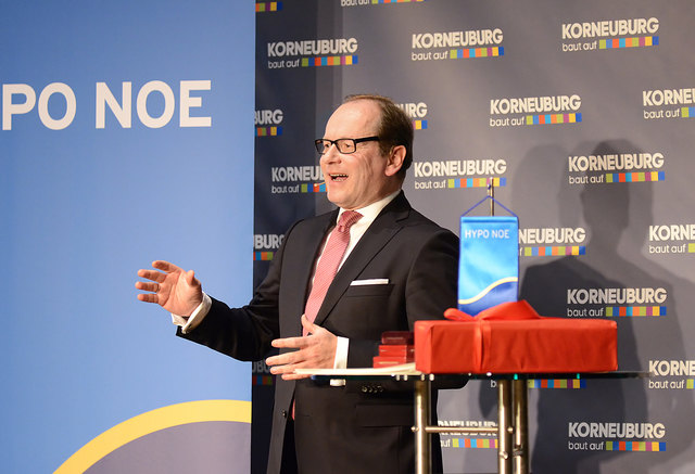 Moderator Gerald Gross (Neujahrsempfang der Korneuburger Wirtschaft)