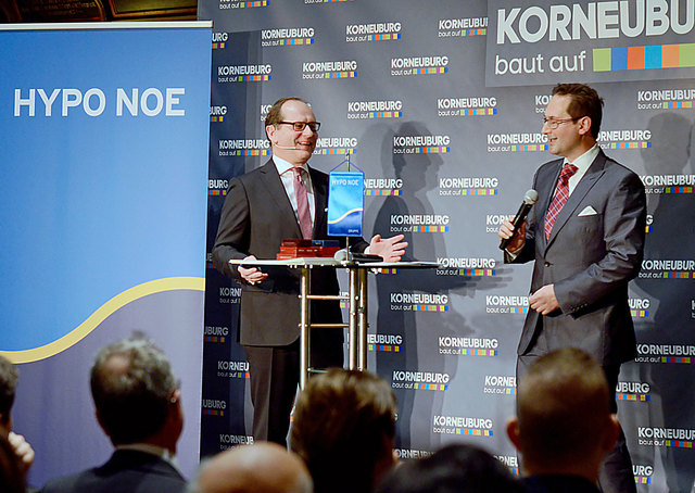 Gerald Gross und Stadtrat Andreas Minnich (Neujahrsempfang der Korneuburger Wirtschaft)