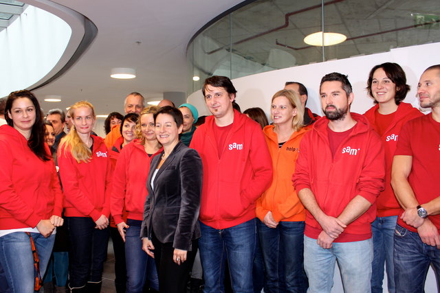 Sonja Wehsely ist stolz auf das engagierte sam hbh Team